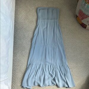 Reformation Elegant Strapless Blue Dress